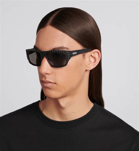 Dior3D S1I Black Rectangular Sunglasses 